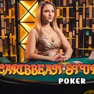 Caribbean Stud Poker online game logo by Evolution on sgcasinode.de