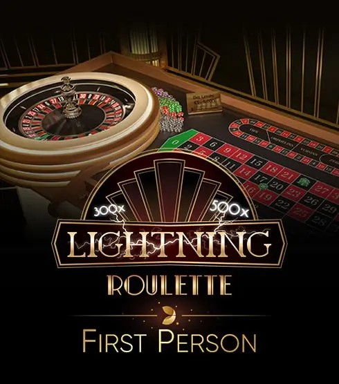 First Person Lightning Roulette slot visual from Evolution available on sgcasinode.de